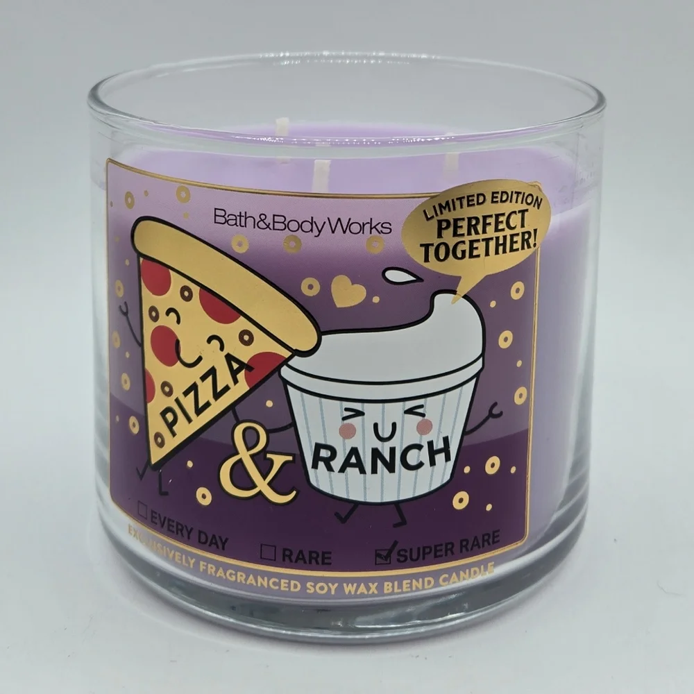 Bath and Body Works Pizza and Ranch 3 wick Candle